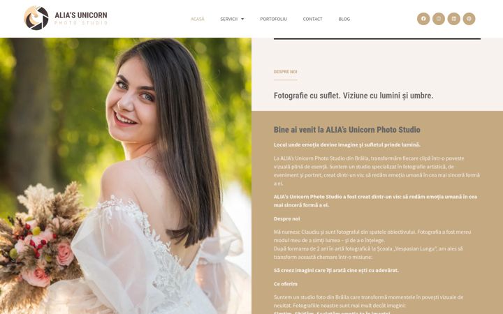 Screenshot of aliasunicorn.studio
