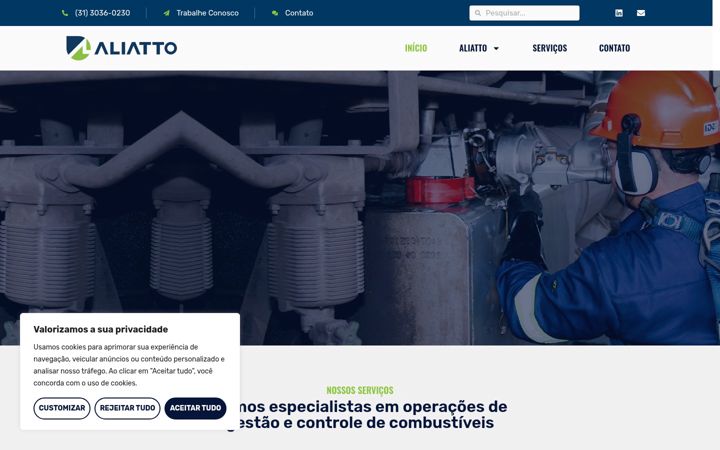 Screenshot of aliatto.com.br