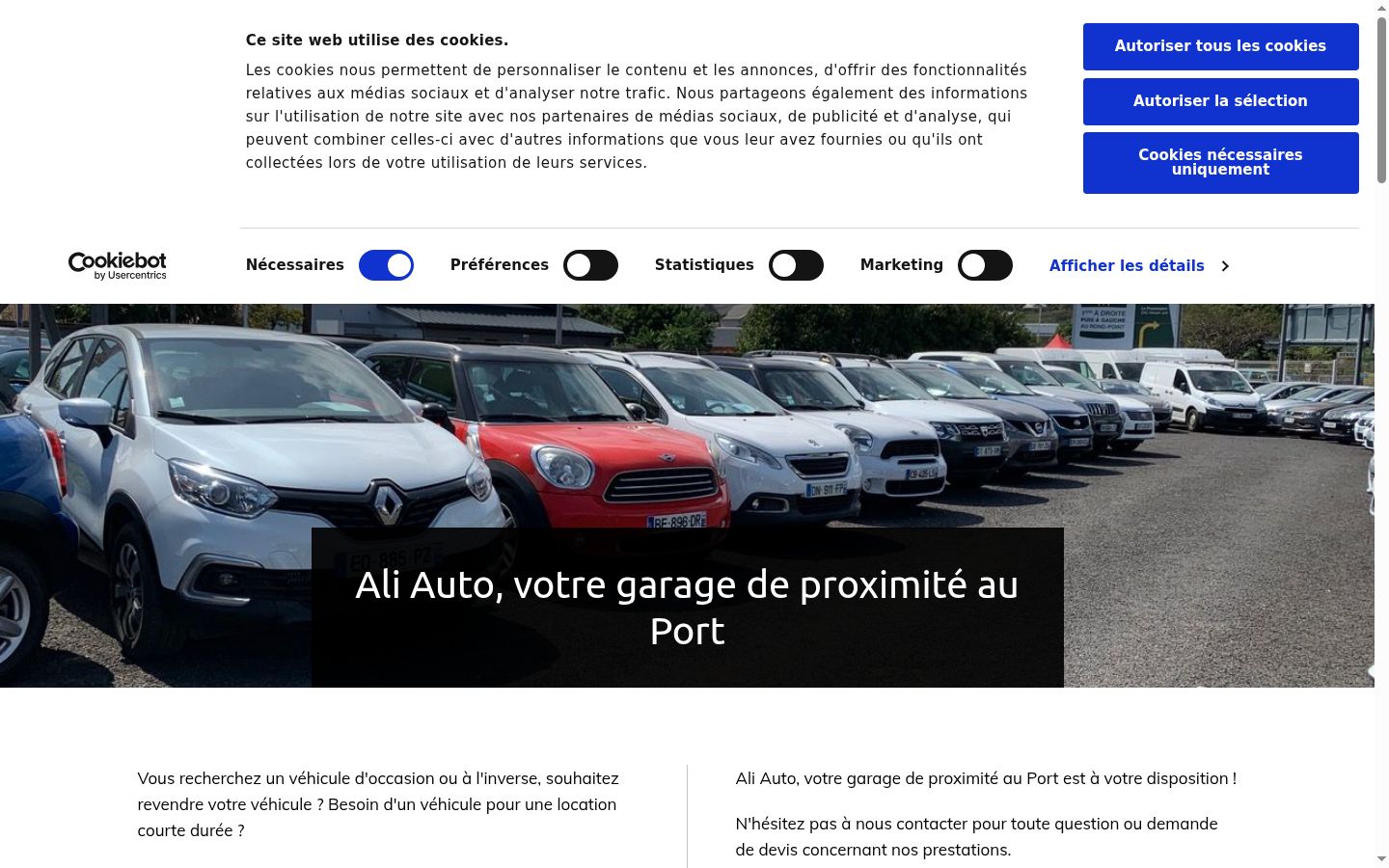 Screenshot des Einwilligungsbanners vor jeglicher Interaktion