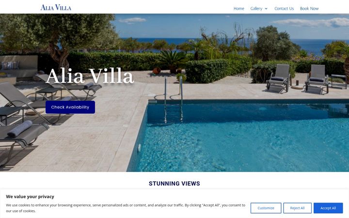 Screenshot of aliavilla.com