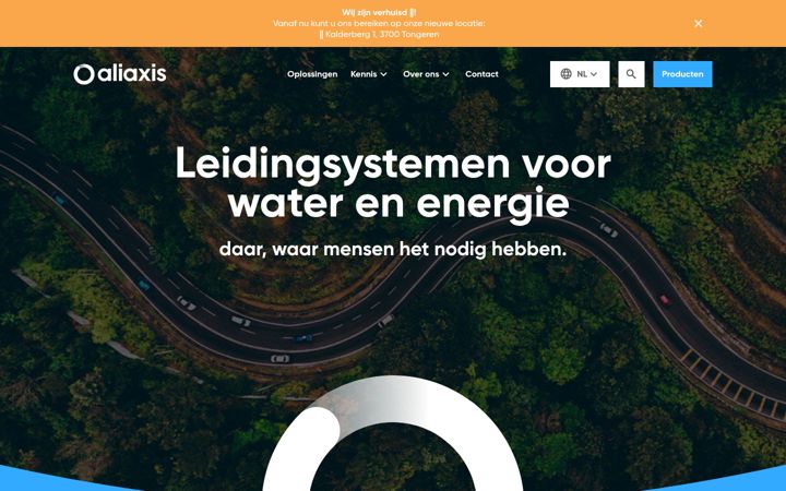 Screenshot of aliaxis.be