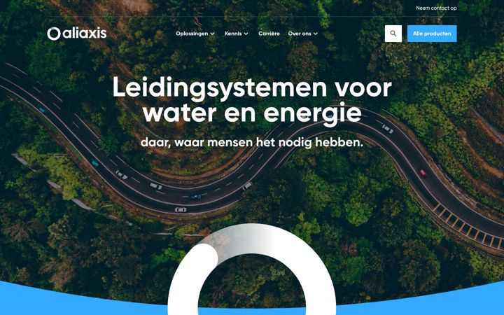 Screenshot of aliaxis.nl