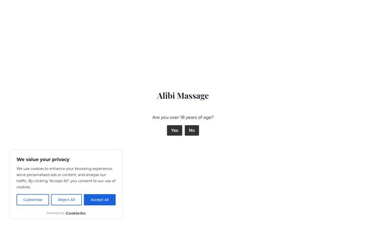 Screenshot of alibimassage.com