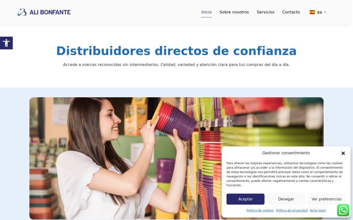 Captura de ecrã de alibonfante.com