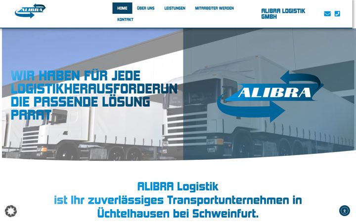 Captura de ecrã de alibra-logistik.de