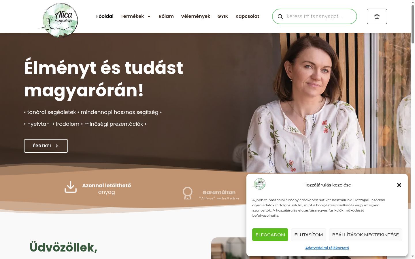 Snímek obrazovky baneru souhlasu zobrazeného před jakoukoli interakcí