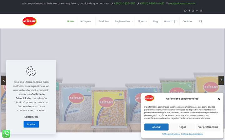Screenshot di alicamp.com.br