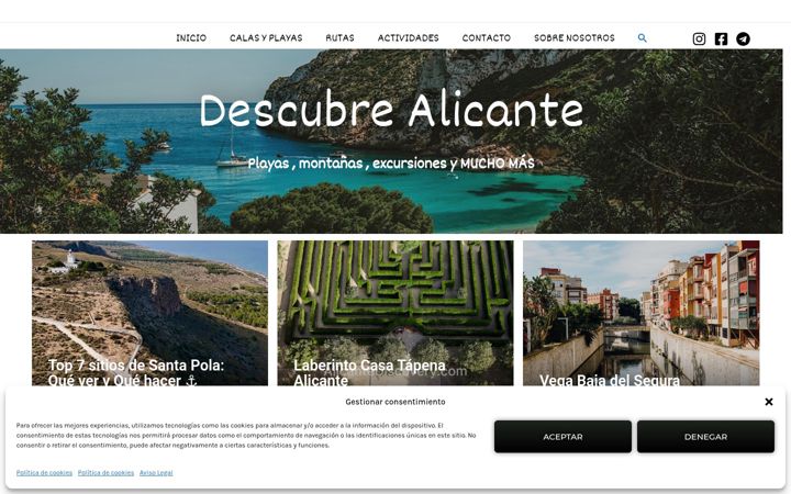 Captură de ecran a alicantediscovery.com