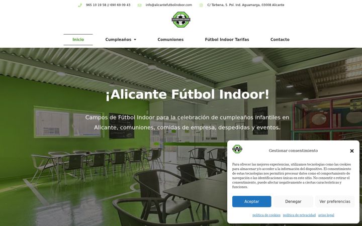Screenshot of alicantefutbolindoor.com