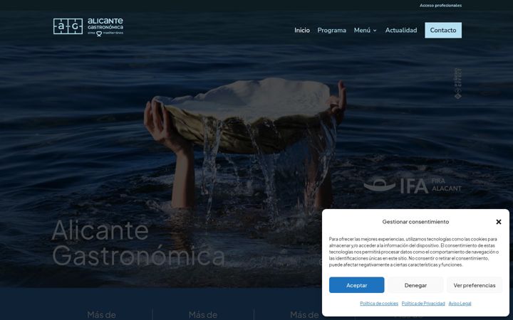 Screenshot of alicantegastronomica.com