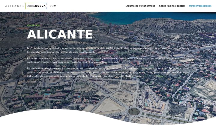 Screenshot of alicanteobranueva.com