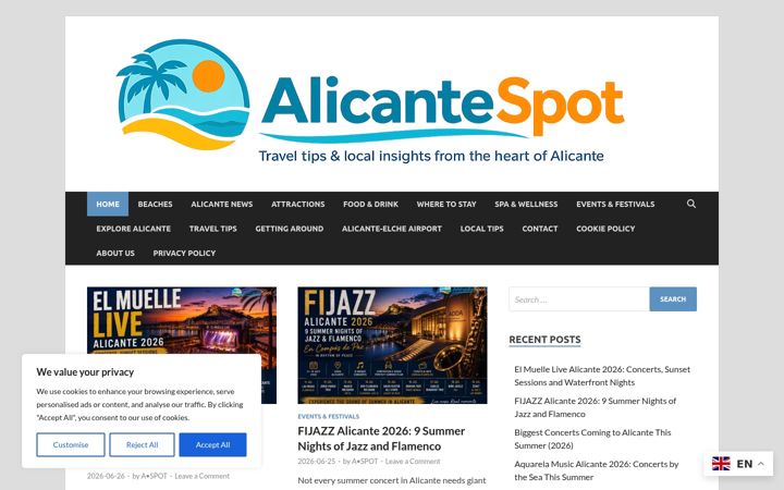 Captură de ecran a alicantespot.com