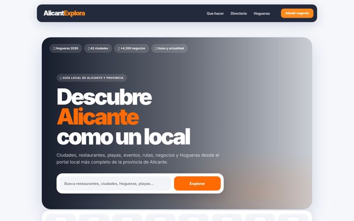 Screenshot of alicantexplora.com