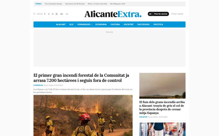 Screenshot of alicantextra.com