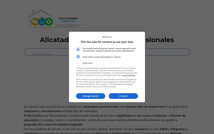 Screenshot of alicatadoresexpertos.es