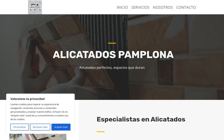 Screenshot of alicatadospamplona.com