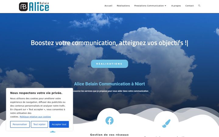 Screenshot of alice-belain.com