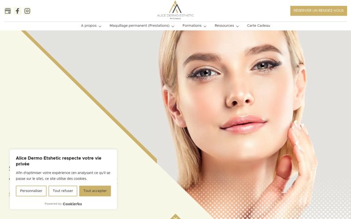 Screenshot of alice-dermo-esthetic.fr