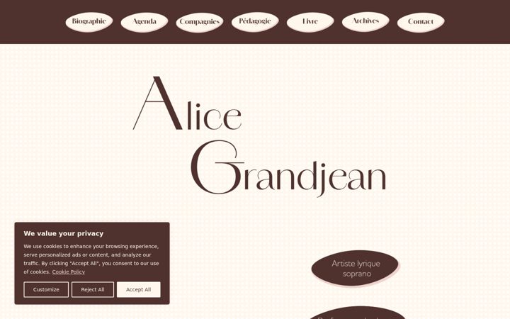 Screenshot of alice-grandjean.com