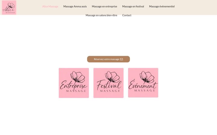 Screenshot of alice-massage.fr
