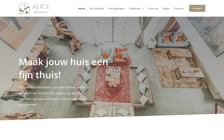 Snímek obrazovky alice-meubelen.nl