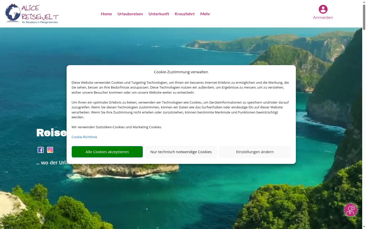 Sutikimo reklamjuostės, rodytos prieš bet kokią sąveiką, ekrano kopija
