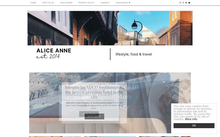 Screenshot of aliceanne.co.uk