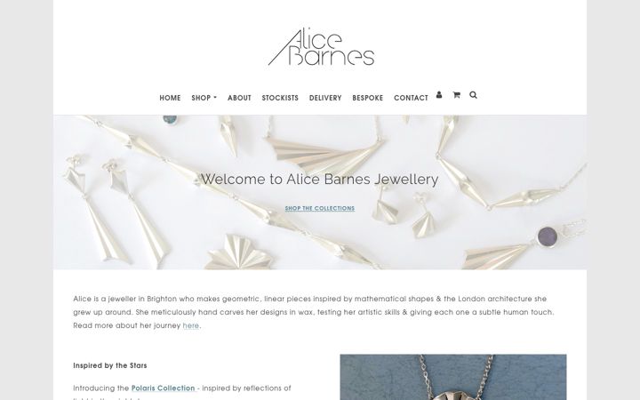 Screenshot of alicebarnes.co.uk