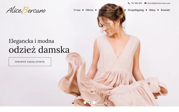 Screenshot of alicebercano.pl