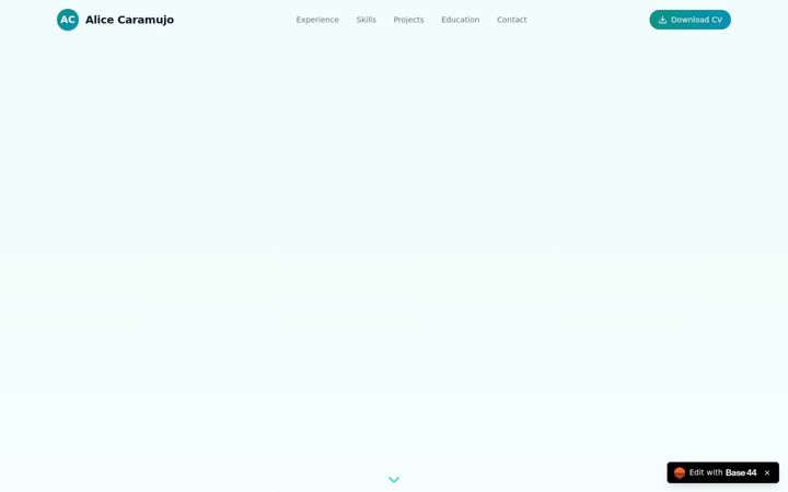 Screenshot of alicecaramujo.work