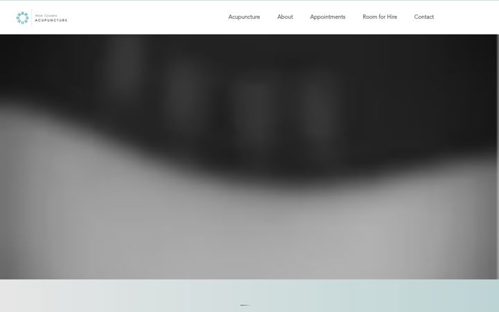 Screenshot stránky alicecousensacupuncture.com