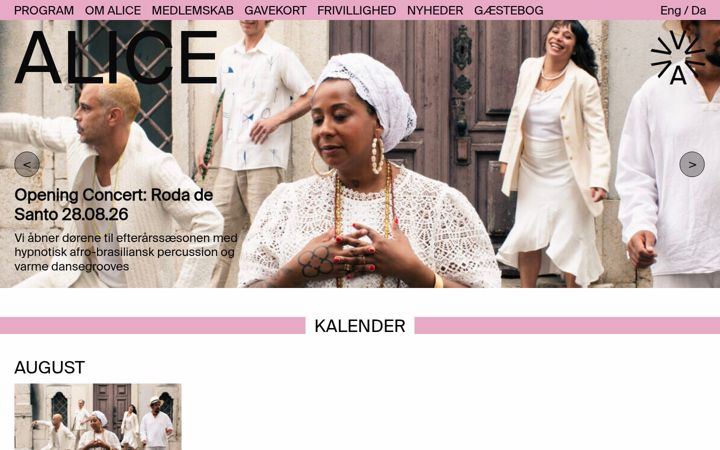 Screenshot stránky alicecph.com