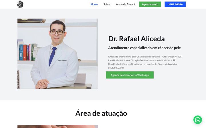 Screenshot of alicedaoncologista.com.br