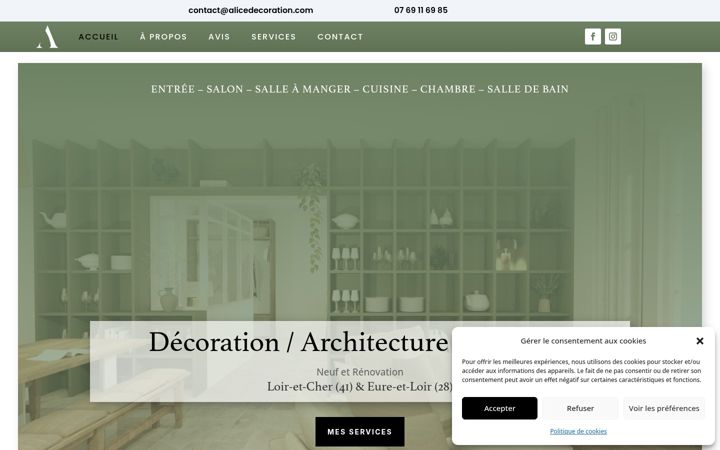 Screenshot of alicedecoration.com