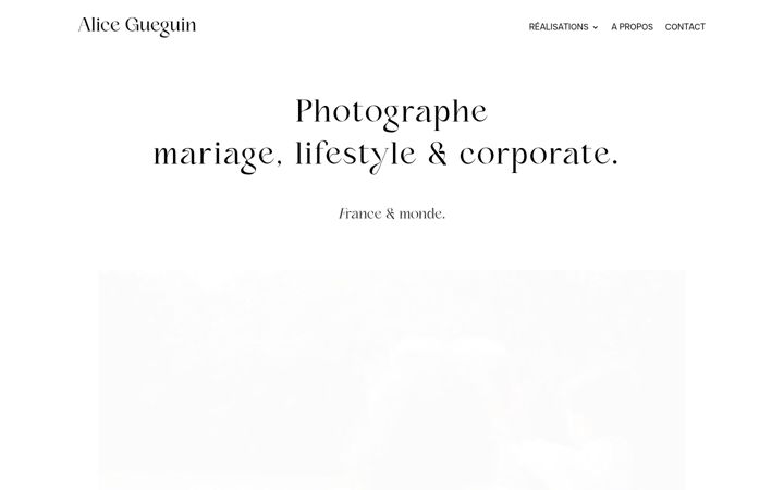 Ekraanipilt saidist alicegueguin.com