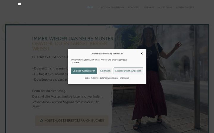 Screenshot of aliceguldenbrein.com