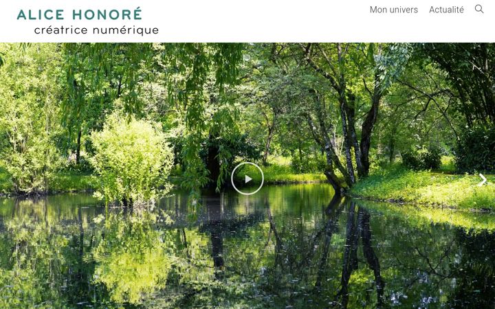 Screenshot of alicehonore.fr