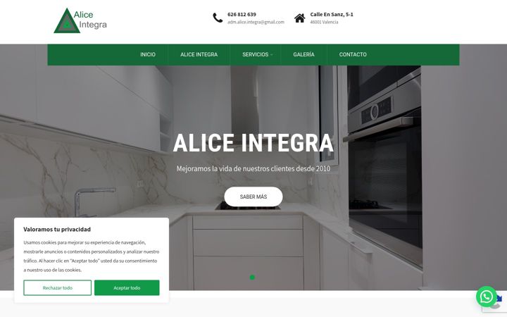 Screenshot of aliceintegra.com