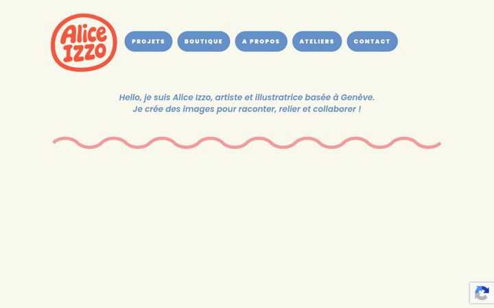 Screenshot of aliceizzo.com