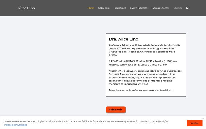 Screenshot di alicelino.com.br