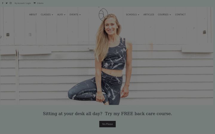 Screenshot di alicelouiseyoga.com