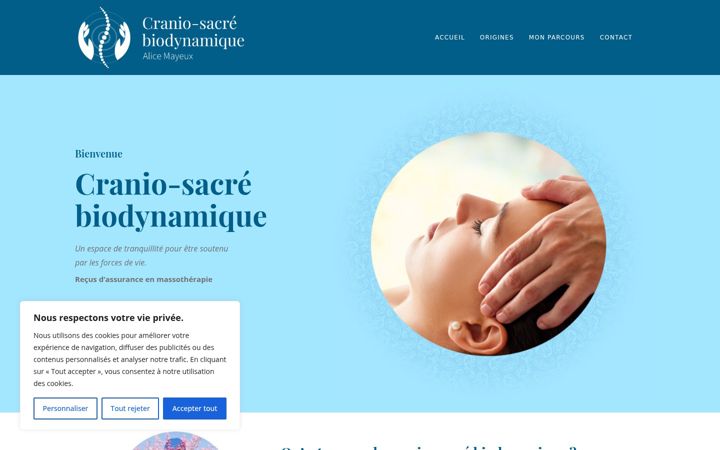 Screenshot of alicemayeux.com