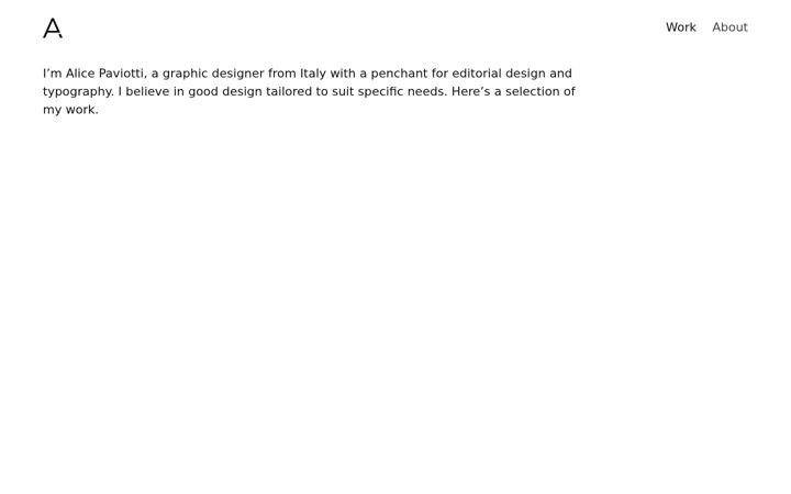 Screenshot of alicepaviotti.com