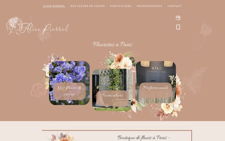 Screenshot of alicepierrel.fr