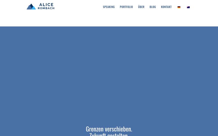 Screenshot stránky alicerombach.com