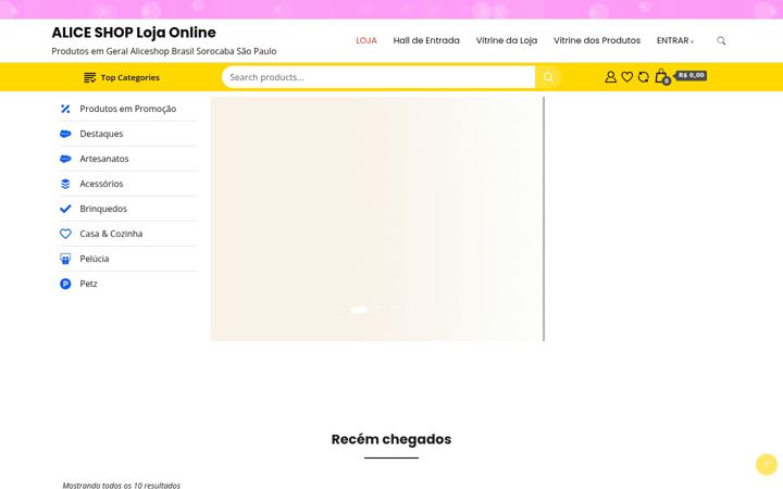 Screenshot of aliceshop.com.br