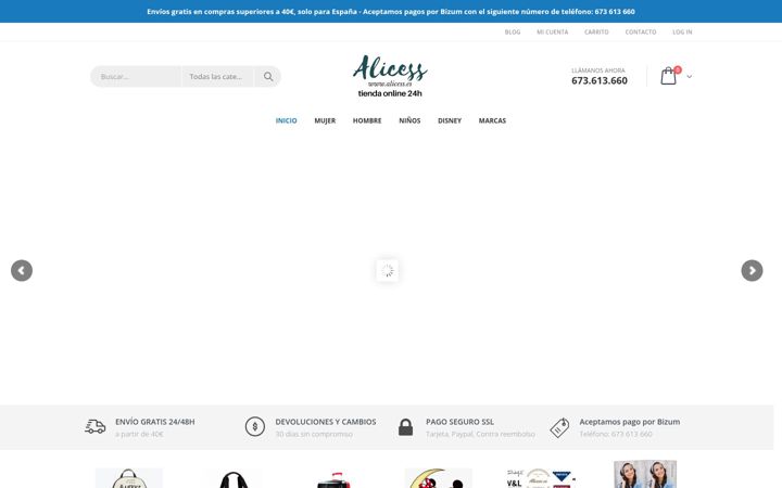 Screenshot of alicess.es