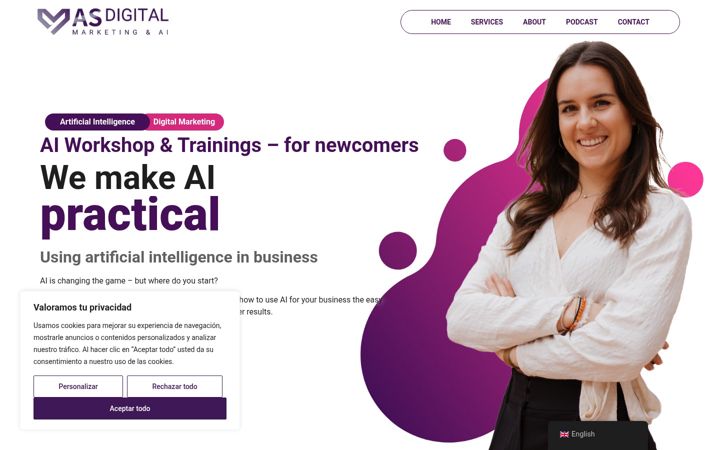 Screenshot of alicestampach.com