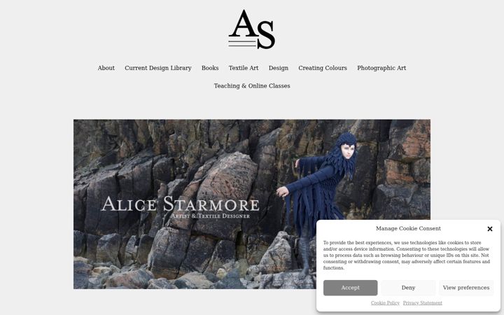 Screenshot von alicestarmore.com