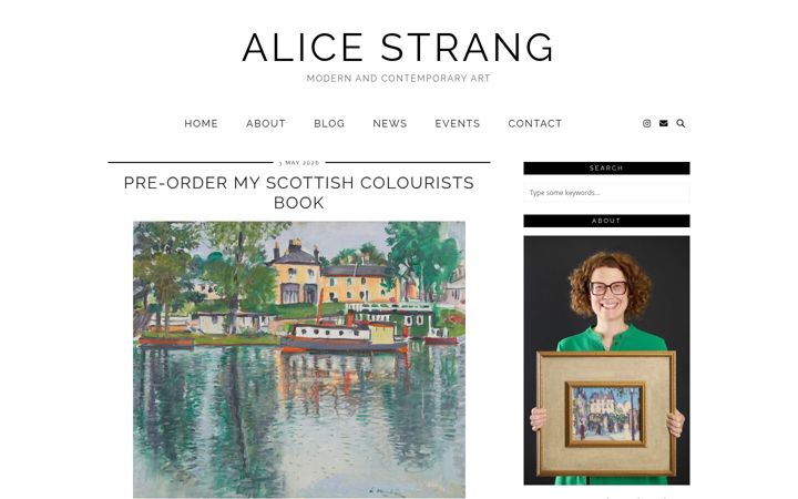 Screenshot of alicestrang.co.uk